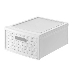 Weiße Rotho Schubladenbox Country Klein (8,3 l) für mehr Ordnung im Zuhause.