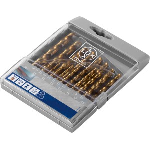 Set di punte elicoidali LUX Comfort, 20 pezzi in scatola di plastica, ideale per forare l'acciaio.