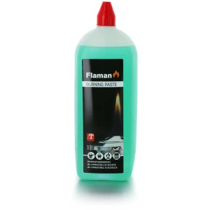Flaman Pasta combustibile di sicurezza 1 l in bottiglia PET, adatta per fonduta e scaldavivande.