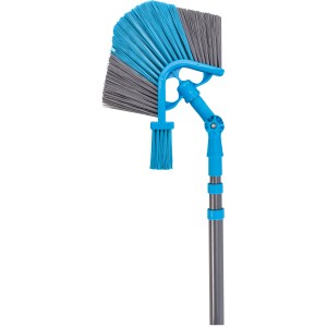 Brosse de gouttière 2 en 1 OBI avec tête bleue et manche télescopique.