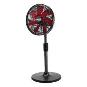 Ventilatore a batteria Einhell GE-CF 18/320 P Li-Solo, nero-rosso, regolabile in altezza.