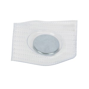 Magnete al neodimio da cucire Fix-o-moll, 29mm, argento, set da 4 pezzi. Utile in casa per i tessuti.