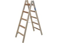 Krause Holz-Doppelleiter Stabilo 2 x 5 Sprossen Braun