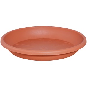 Soucoupe Geli Cylindro, Ø 33cm, terracotta, soucoupe en plastique.
