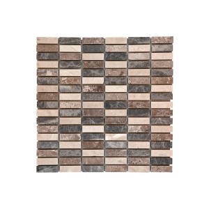 Mosaico in pietra naturale Atlas Multicolor, 30x30 cm. Mosaico in pietra naturale nei toni del beige, marrone e grigio.