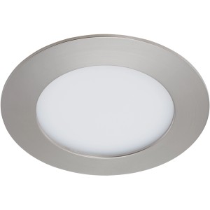 Spot LED encastrable rond Briloner en nickel mat, diamètre 12 cm.