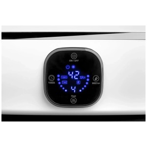 Detailaufnahme des digitalen Displays vom Olimpia Splendid Luftbefeuchter Limpia 6 Weiss.