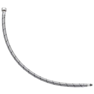 Tuyau de raccordement Flexo DN8, 50 cm, avec gaine en acier inoxydable pour conduites d'eau potable.