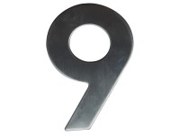 Alpertec Hausnummer Zahl 9 Edelstahl
