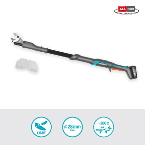 Gardena EasyCut 110/18V tagliasiepi a batteria, potatore ad asta con batteria e caricabatterie.