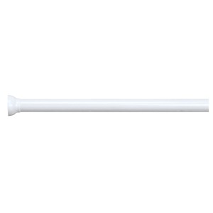 Barre de rideau de douche Spirella Magic, aluminium, blanc, 125-220 cm, se fixe sans percer.