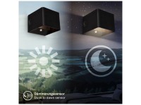 Briloner® Applique Borra Nero (HxLxP) 10,5 x 8 x 10 cm / 1,5 W / 100 lm