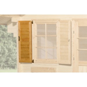 Volet Weka 149 en bois non traité, pour une conception individuelle des abris de jardin.