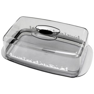 Contenitore per formaggio Alpes di Heidi Cheese Line in plastica trasparente, 10x30x17 cm.