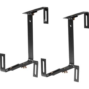 Support pour jardinière de balcon OBI, anthracite, réglable pour jardinières de 10 à 20 cm de profondeur.