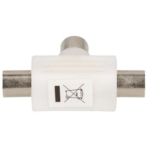 Répartiteur d'antenne Schwaiger 2 voies, blanc, pour connexion radio et TV.