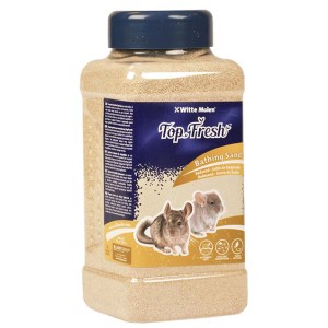 Witte Molen Sabbia da bagno per cincillà Top-Fresh, confezione da 800g per la cura di piccoli animali.