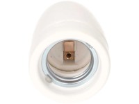 Portalampada E27 porcellana M10 x 1 Bianco