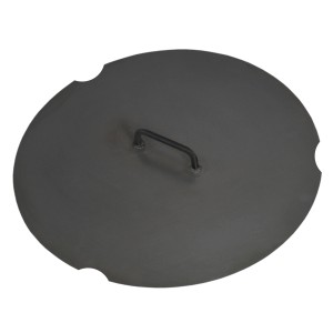 Couvercle noir CookKing Ø 62 cm pour braséros, en acier robuste avec poignée.