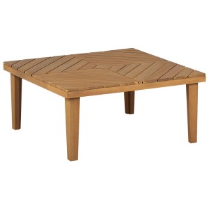 Tavolino da caffè quadrato Baratti in legno di acacia oliato, per interni ed esterni.