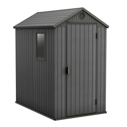 Keter Gerätehaus Darwin Kunststoff Grau (HxBxT) 205 x 126 x 185 cm / 2,3 m²