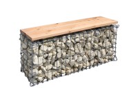 Gabionen-Gartenbank 100 x 46 x 30 cm