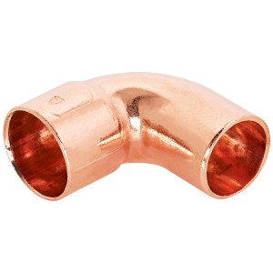 Coude à souder en cuivre, Ø 15mm, coude à 90 degrés pour plomberie et chauffage, lot de 10.