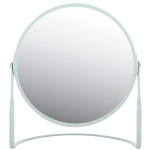 Specchio da tavolo Spirella Akira, verde ghiaccio opaco. Specchio cosmetico con ingrandimento.