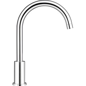 Mitigeur de cuisine chromé baliv KI-1030, robinet monocommande avec bec haut et courbé.