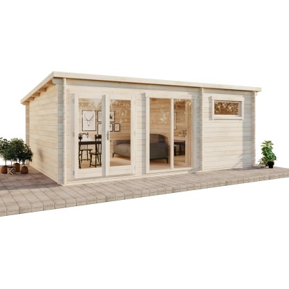 Carlsson Holz-Gartenhaus Pultdach Druckimprägniert 578 cm x 371 cm