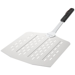 Pelle à pizza Cozze en métal perforée, 66x30cm, pour grill et four.