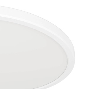 Plafoniera LED Eglo Expert Minerario bianca e rotonda, Ø 30 cm, adatta per ambienti umidi.