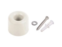 Türstopper Weiss mit Schraube und Dübel Ø 40 mm / 1 Stk.