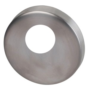 Rosetta Alpertec, color acciaio inox, per ferramenta per porte. Design liscio per cilindro.