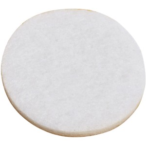Patin en feutre OBI blanc, rond et autocollant, Ø 17 mm pour meubles et protection des surfaces.