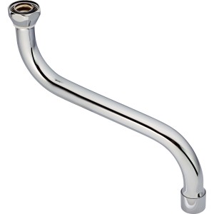 Bocca a S, 200 mm, cromata, per rubinetti lavabo e cucina.
