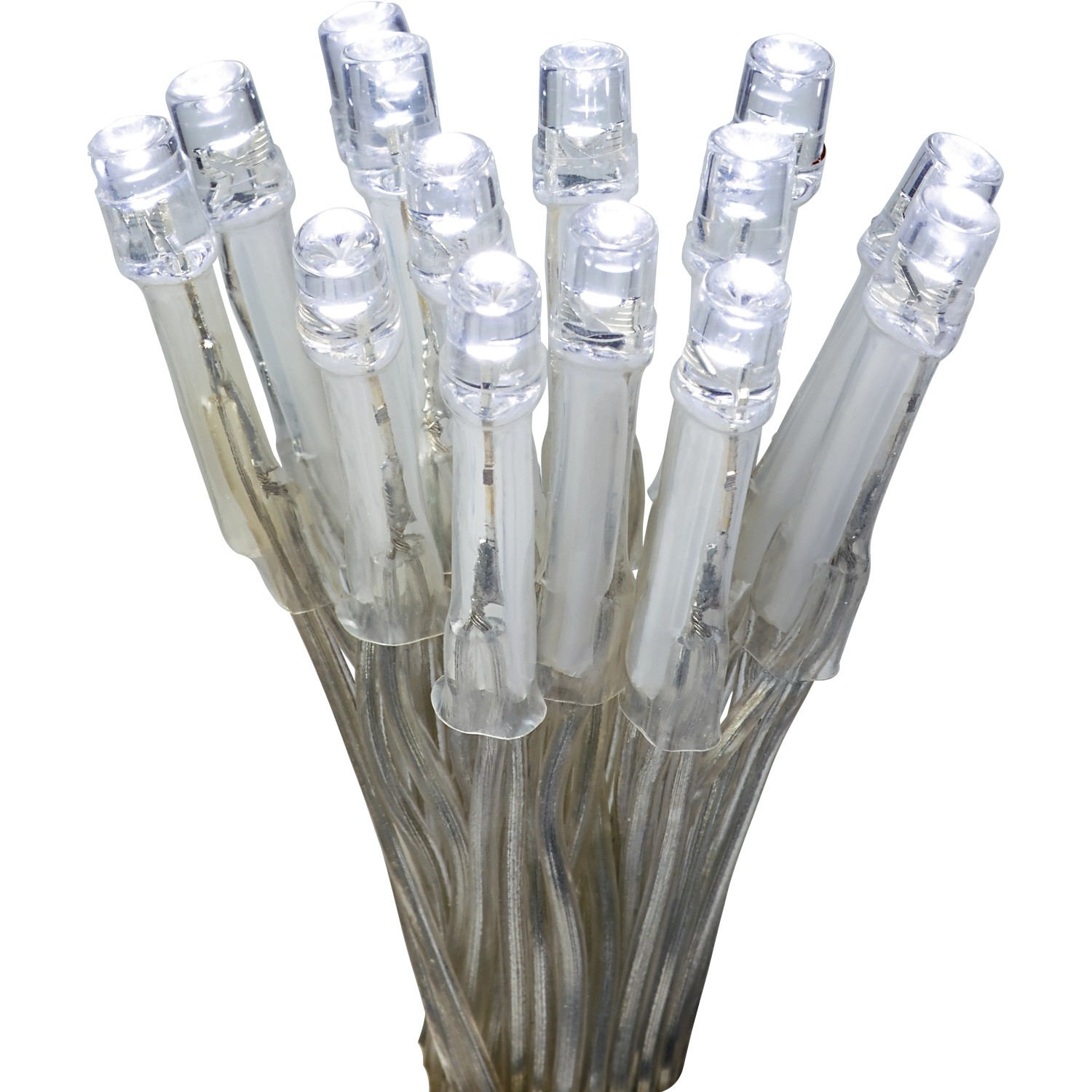 Guirlande Lumineuse à Piles - 50 LED Blanc Froid - 7,5 M - Câble Transparent - Décoration Intérieure Facile