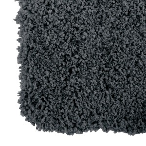 Tappetino da bagno MSV in microfibra antracite, 50x70 cm, soffice e antiscivolo.