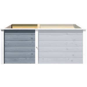Weka Kit di estensione per aiuola rialzata modulare, 69x69x71 cm, grigio, in legno.