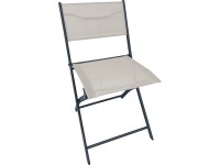 Klappstuhl Tocano Stahl/Textilen Anthrazit-Beige (HxBxT) 81 x 51 x 45 cm