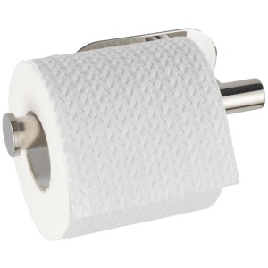 Wenko Turbo-Loc® Porta carta igienica Orea in acciaio inox lucido con rotolo di carta igienica.
