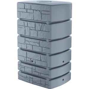 Waterform Regentonne Tower Stone grigio chiaro, 500 l, con effetto pietra. Ideale per l'irrigazione del giardino.