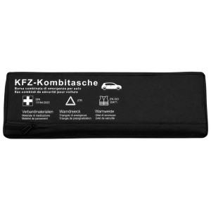 KFZ-Kombitasche mit Verbandmaterial Warndreieck und Warnweste Schwarz
