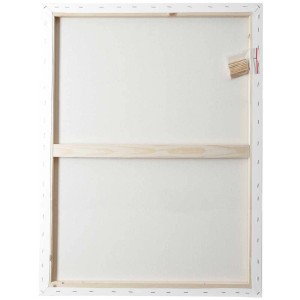 Châssis toilé Classic blanc 60x80 cm avec clés en bois.