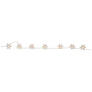 Guirlande lumineuse LED Star Trading Izy avec 10 LED blanc chaud et décorations florales, à piles.