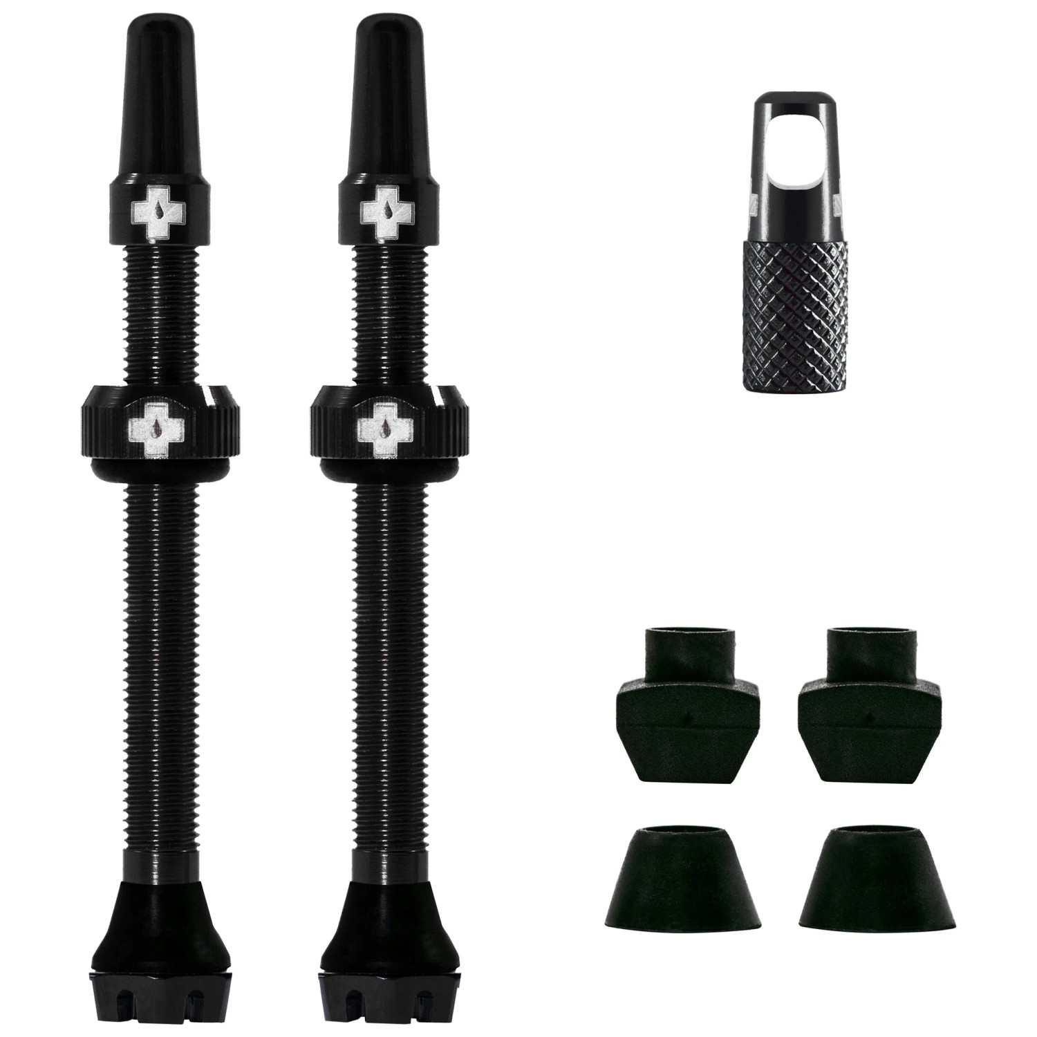 Valves tubeless Muc-Off V2 rouge (paire) - Roue et pneu vélo sur La