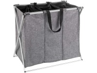 Wenko Wäschesammler Trio Grau meliert 130 l