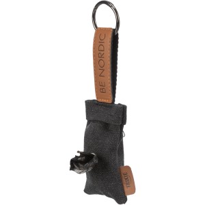 Trixie Be Nordic dispenser per sacchetti igienici per cani nero, con moschettone per il fissaggio.