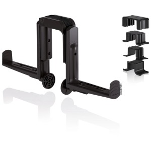Support pour jardinière Lechuza Duo noir, lot de 2 pièces, pour pots de fleurs.