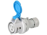 Raccordo CEE 3 poli / IP44 Grigio Blu 16 A Raccordo CEE 3 poli / IP44 Grigio Blu 16 A